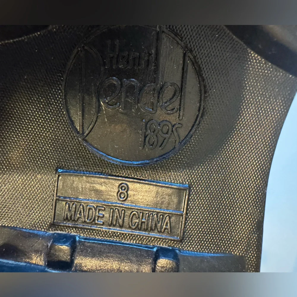 Henri Bendel Black Croc-Patterned Boots - Picture 12 of 12